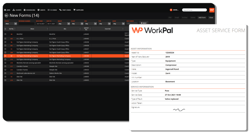 digital forms job management