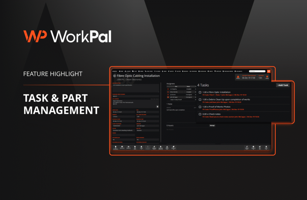 Feature Highlight: Task & Part Management