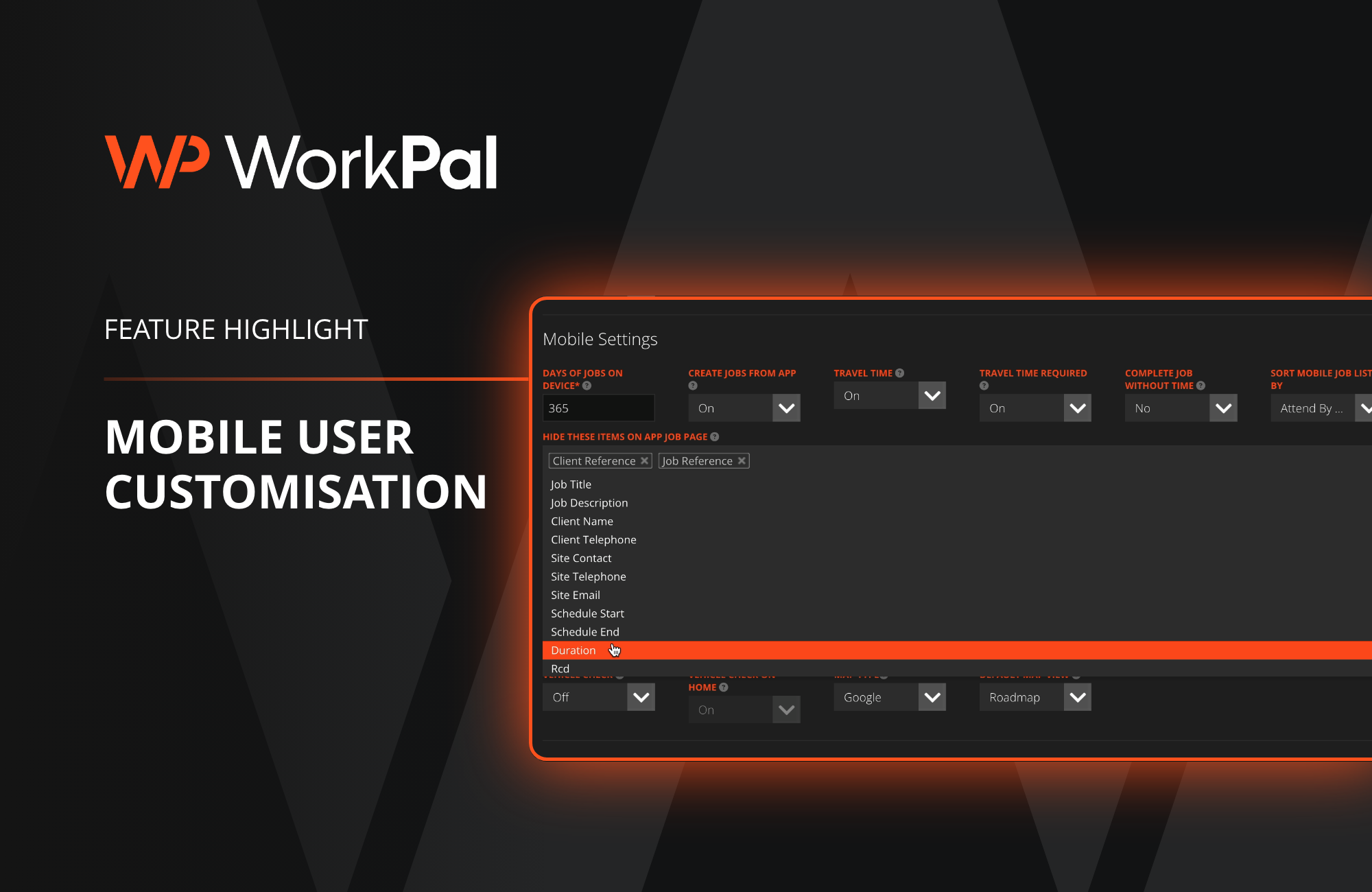 Feature highlight Mobile user customisation